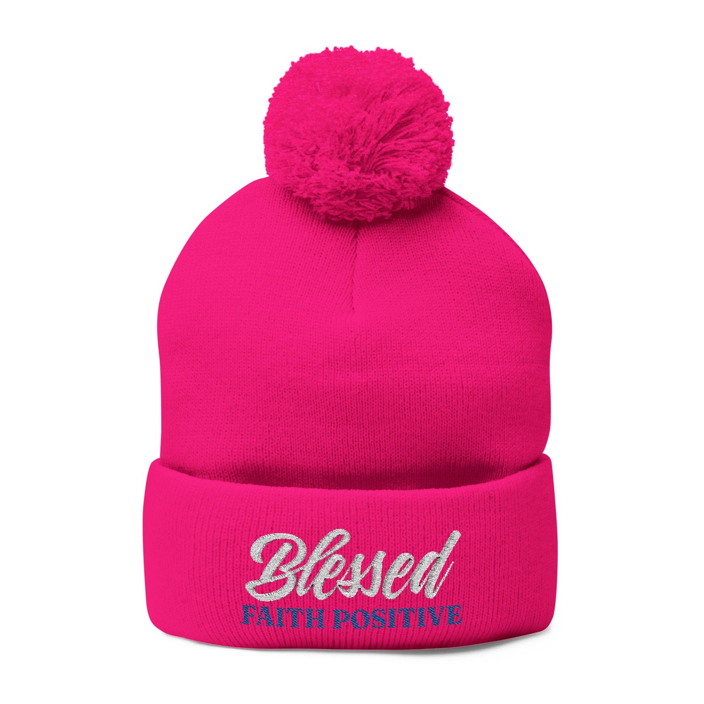 Blessed Pom-Pom Knit Beanie