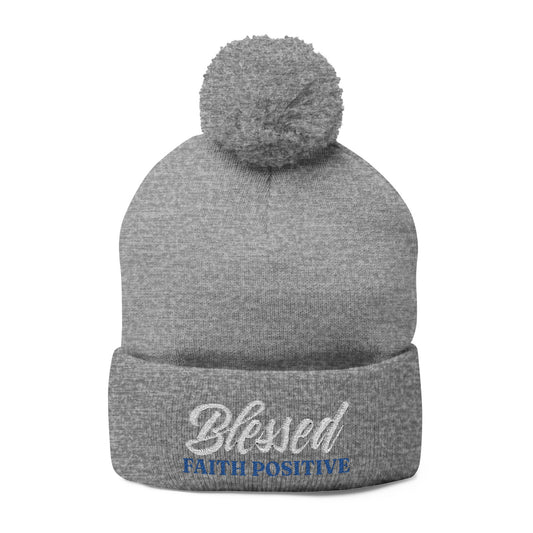 Blessed Pom-Pom Knit Beanie